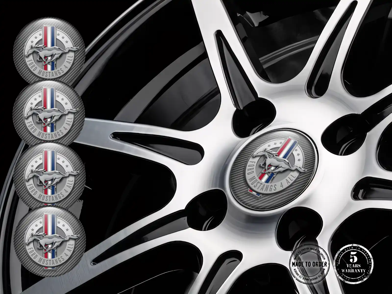 Ford Logo Autocollant Roues Édition Bombée Époxy